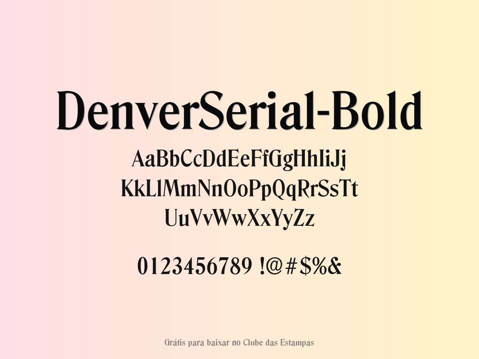 Fonte Denverserial Bold Grátis Para Baixar