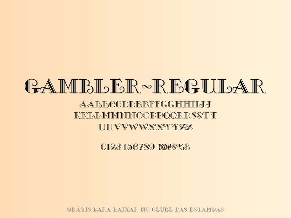 Fonte Gambler Regular Grátis Para Baixar