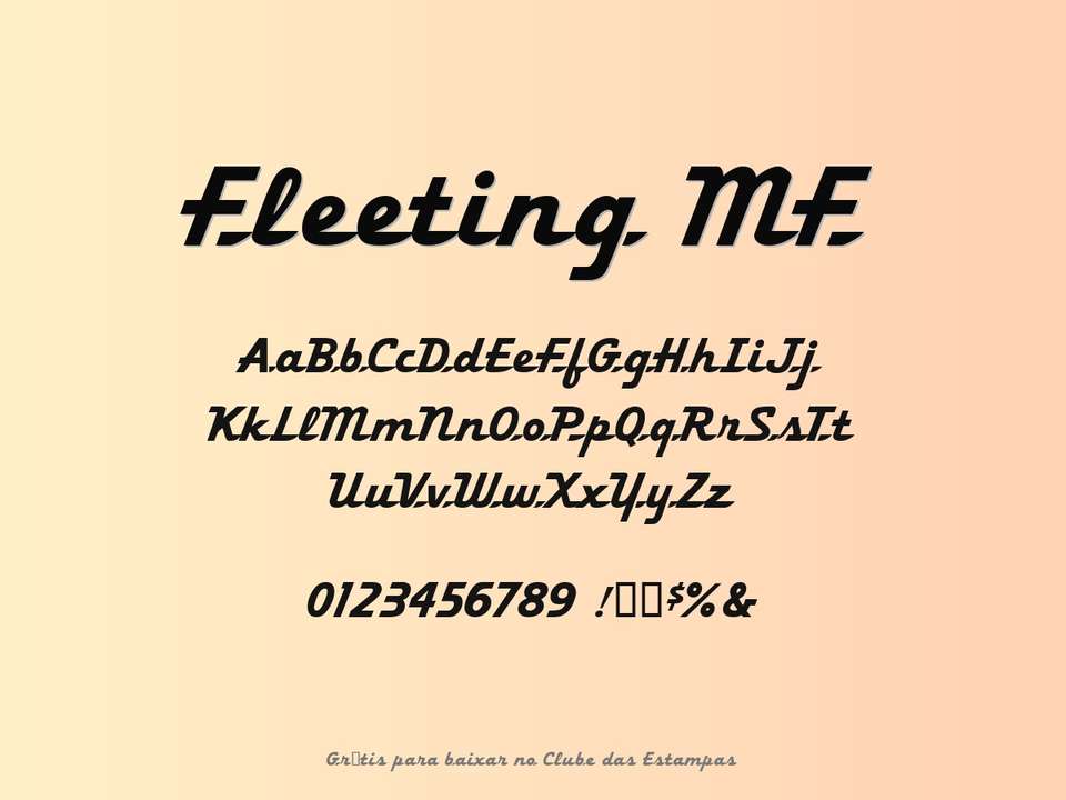 Fonte Fleeting Mf Grátis Para Baixar