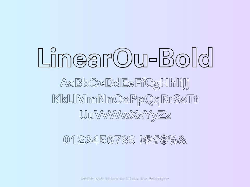 Fonte Linearou Bold Grátis Para Baixar