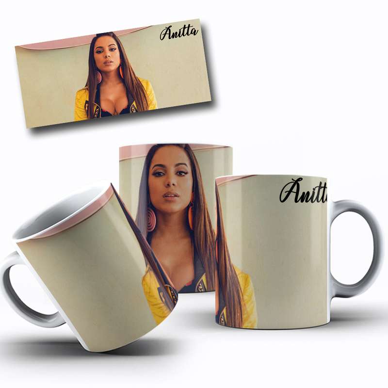 Arte Para Caneca Anitta Personagens Cartoon 7