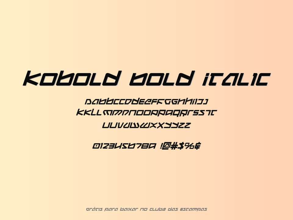 Fonte Kobold Bold Italic Grátis Para Baixar