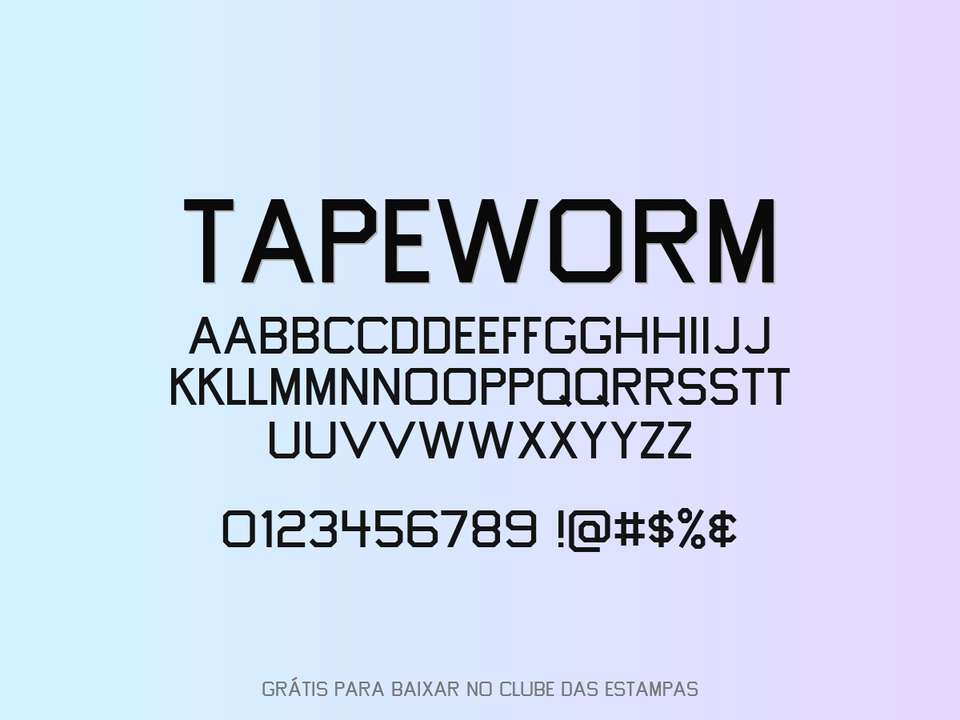 Fonte Tapeworm Grátis Para Baixar
