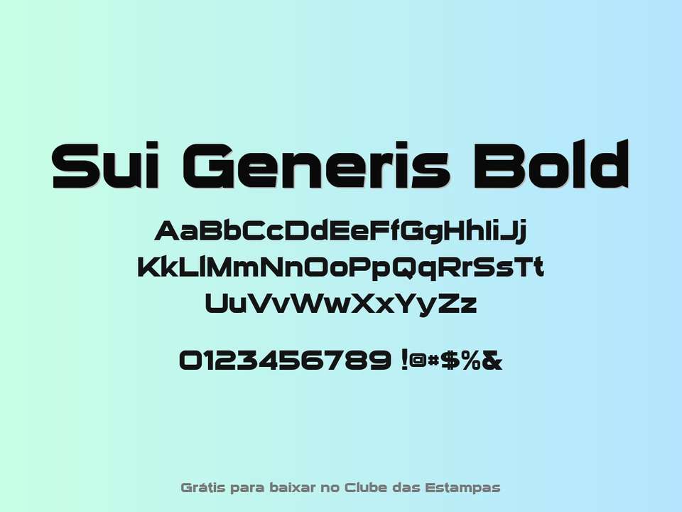 Fonte Sui Generis Bold Grátis Para Baixar
