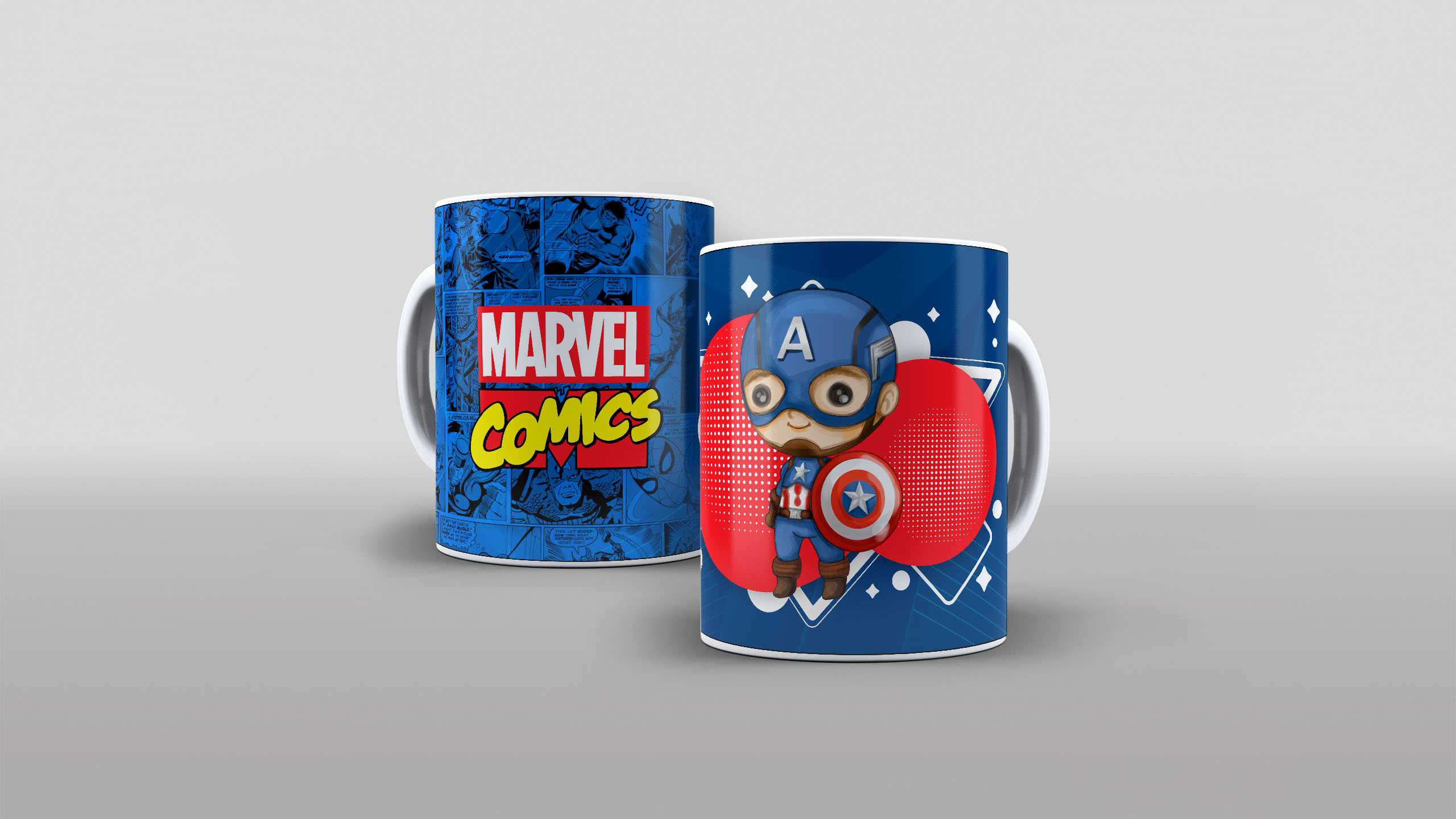 Arte Caneca Marvel Comics Heróis Cute Fofo Baby (7)