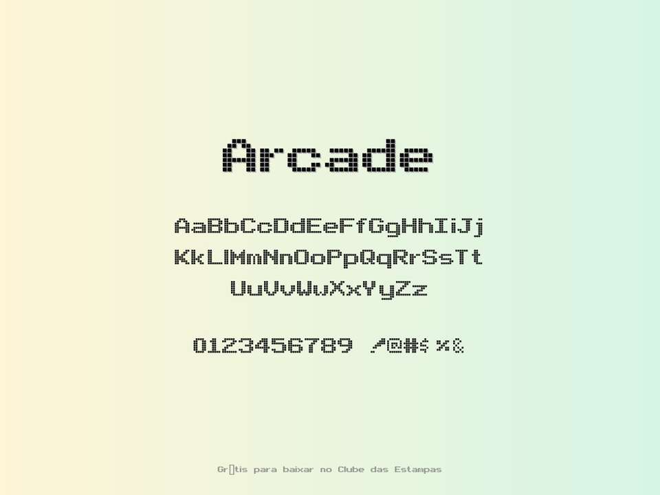 Fonte Arcade Grátis Para Baixar