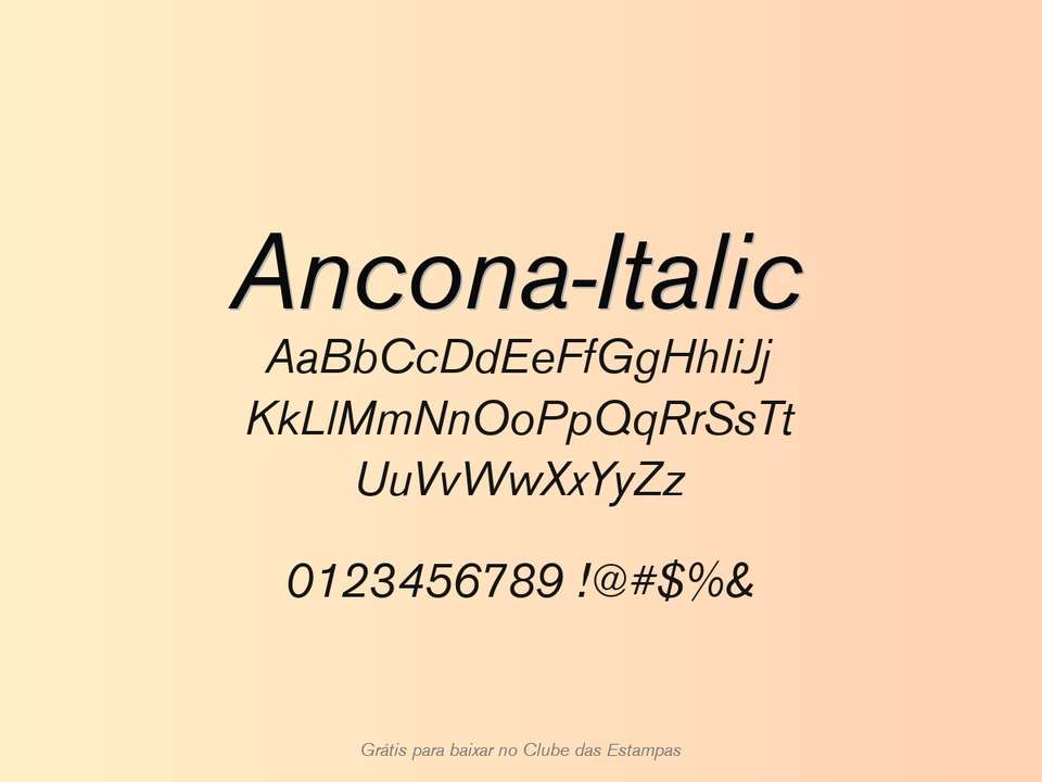 Fonte Ancona Italic Grátis Para Baixar