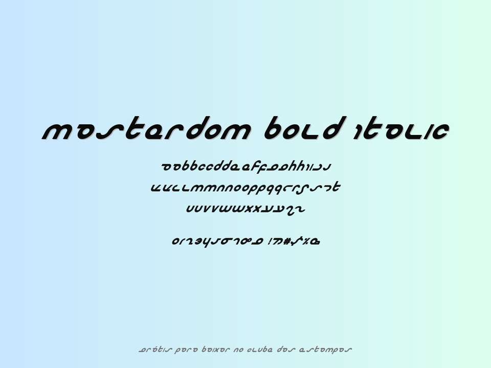 Fonte Masterdom Bold Italic Grátis Para Baixar