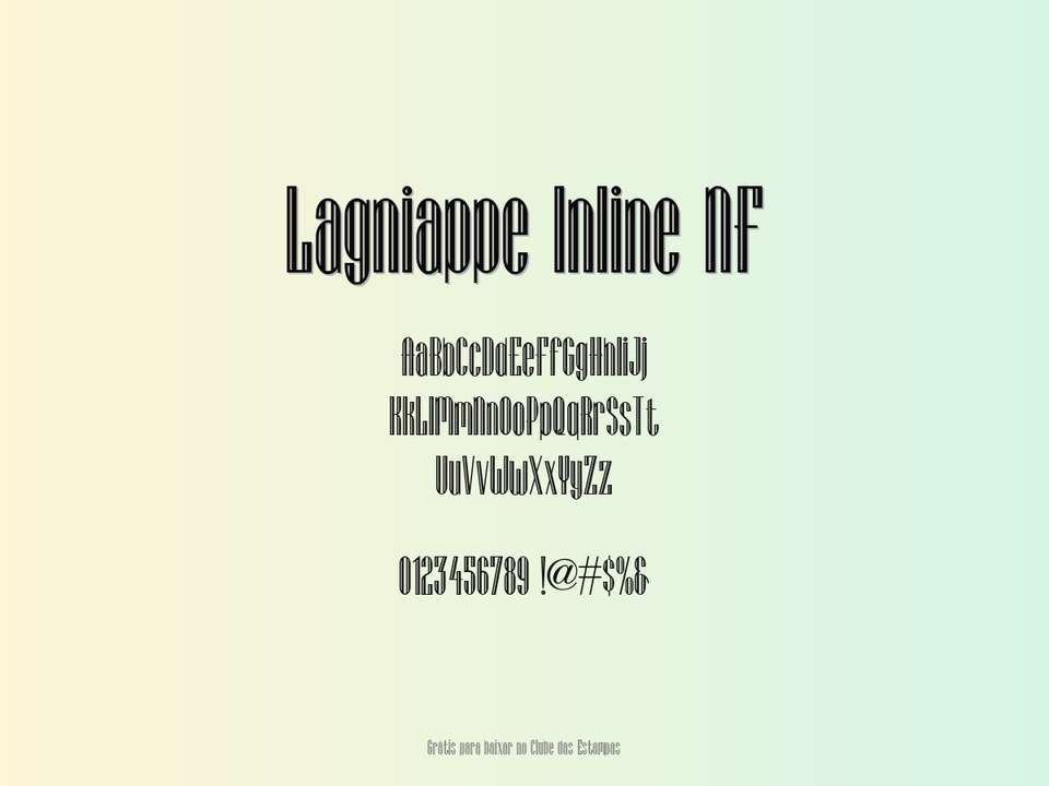Fonte Lagniappe Inline Nf Grátis Para Baixar