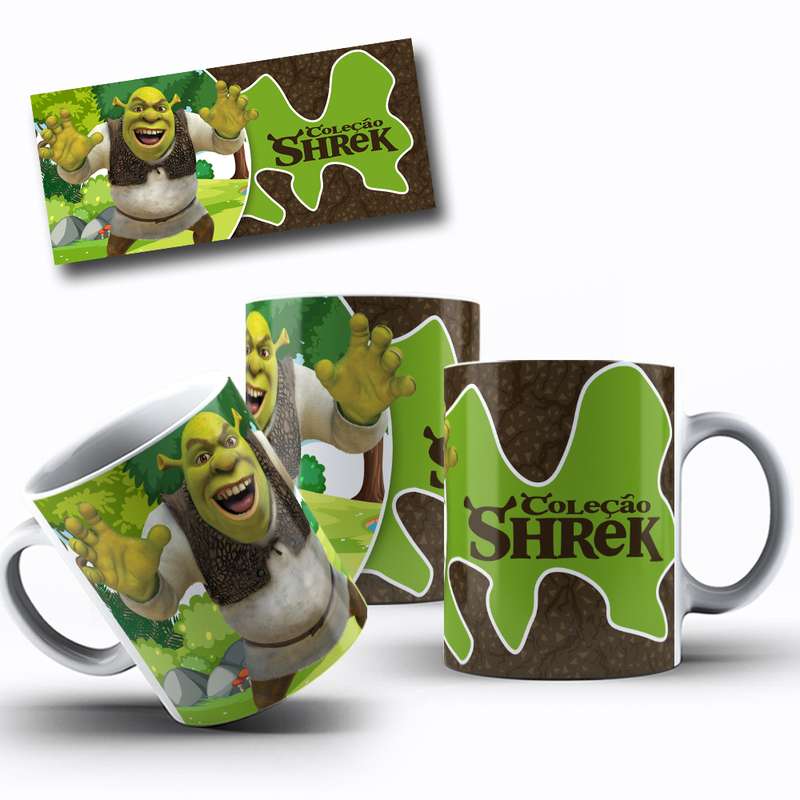 Arte Para Caneca Shrek Personagem Serie Cartoon 3