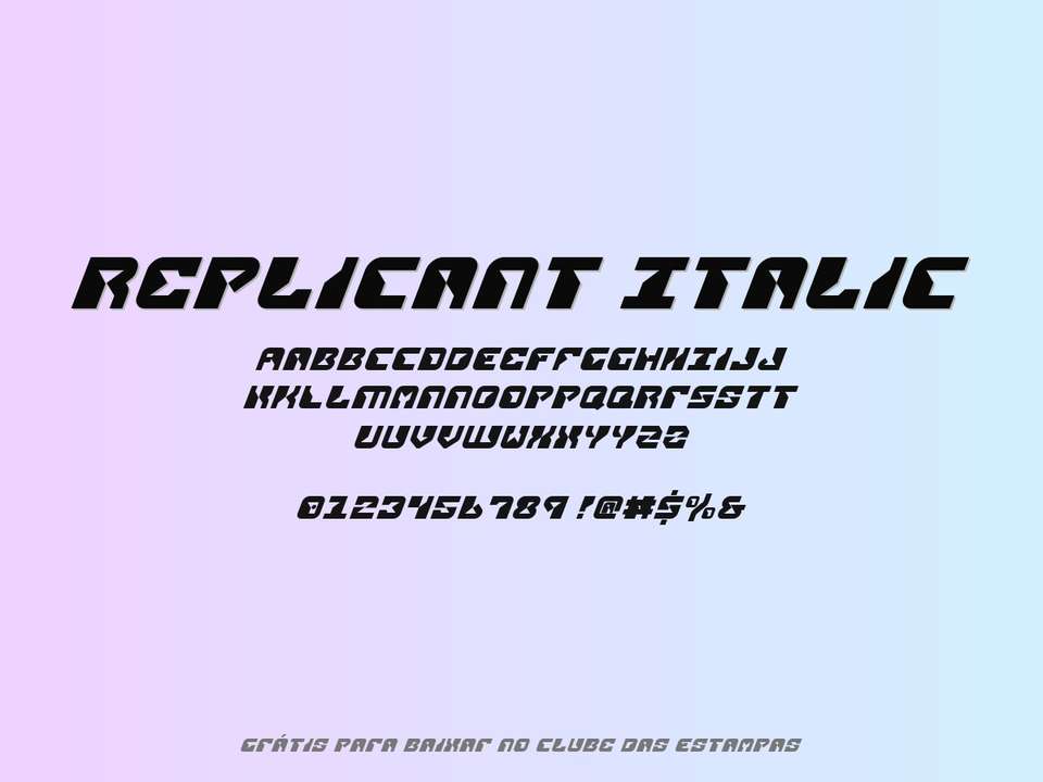 Fonte Replicant Italic Grátis Para Baixar