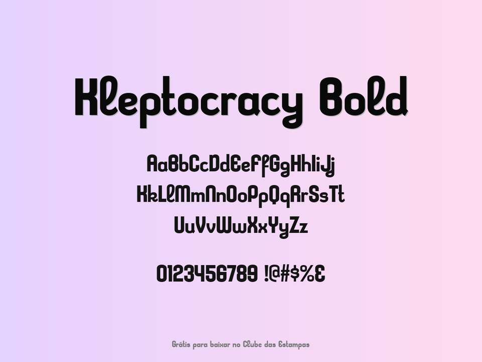 Fonte Kleptocracy Bold Grátis Para Baixar