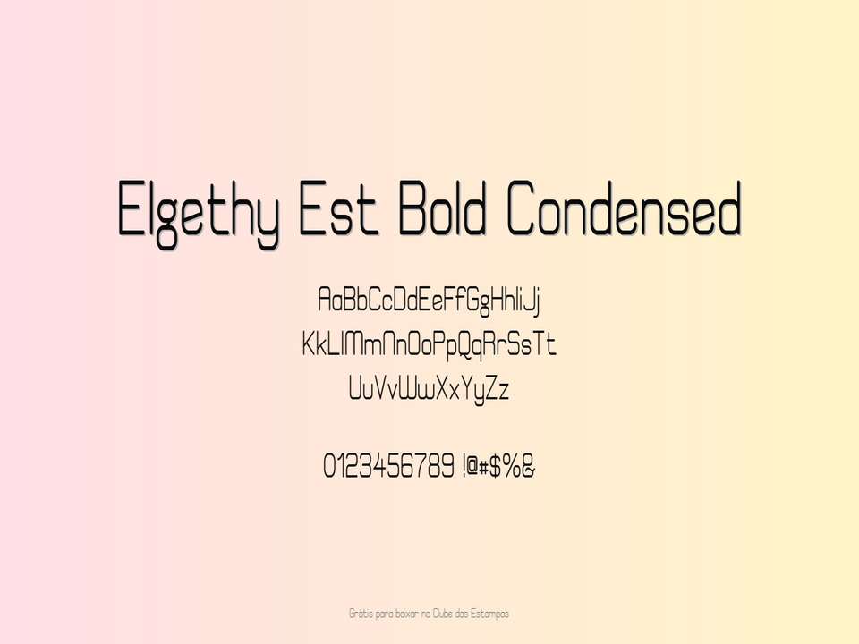 Fonte Elgethy Est Bold Condensed Grátis Para Baixar