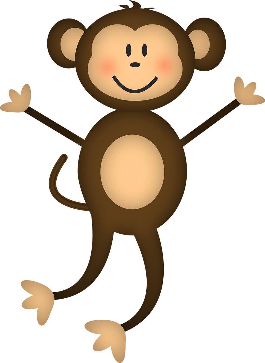 Macaco Cartoon Sorridente Animais Png Grátis Para Baixar