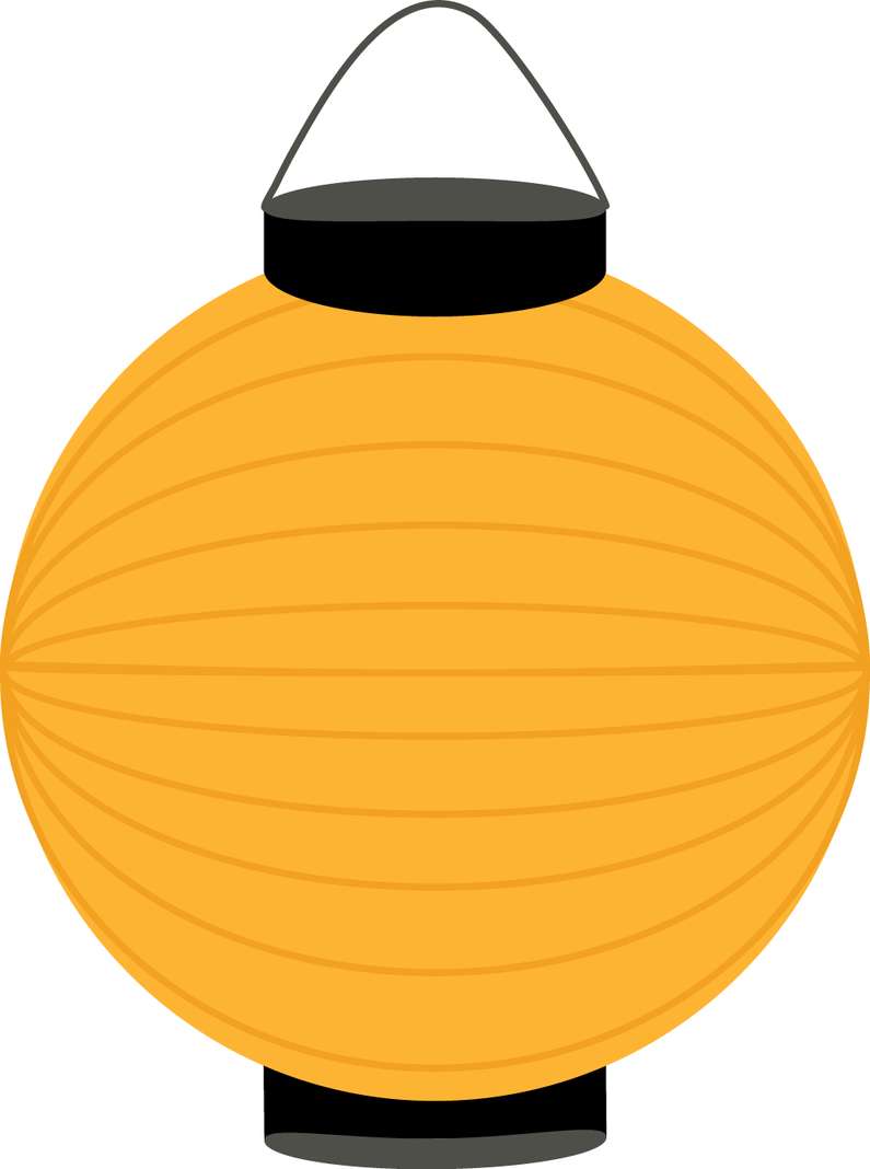 Lanterna Redonda Laranja Decoração Png Grátis Para Baixar