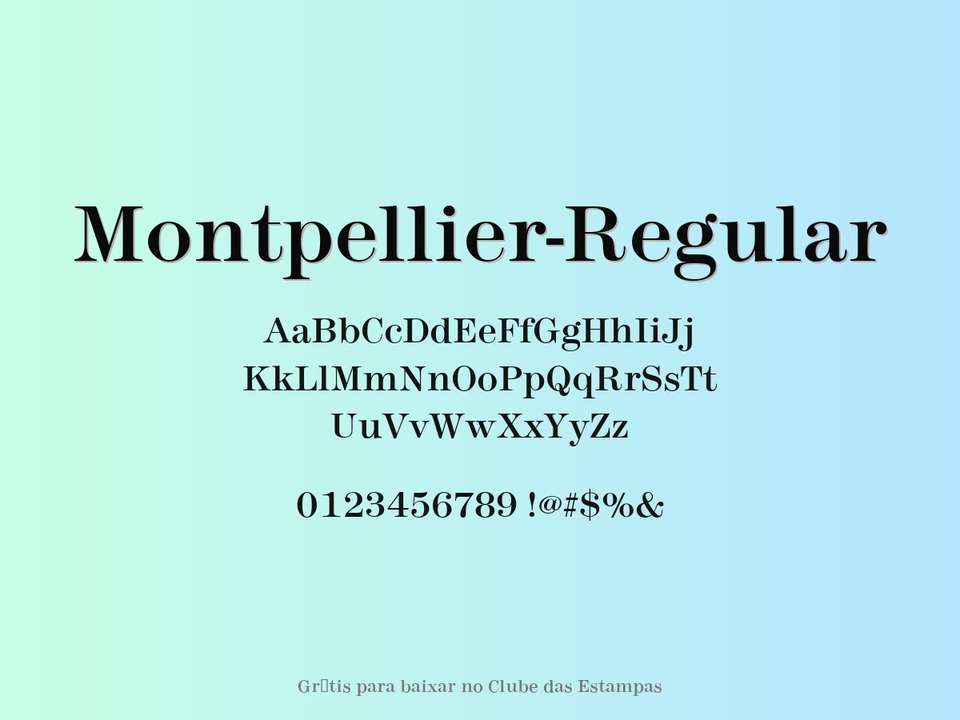 Fonte Montpellier Regular Grátis Para Baixar