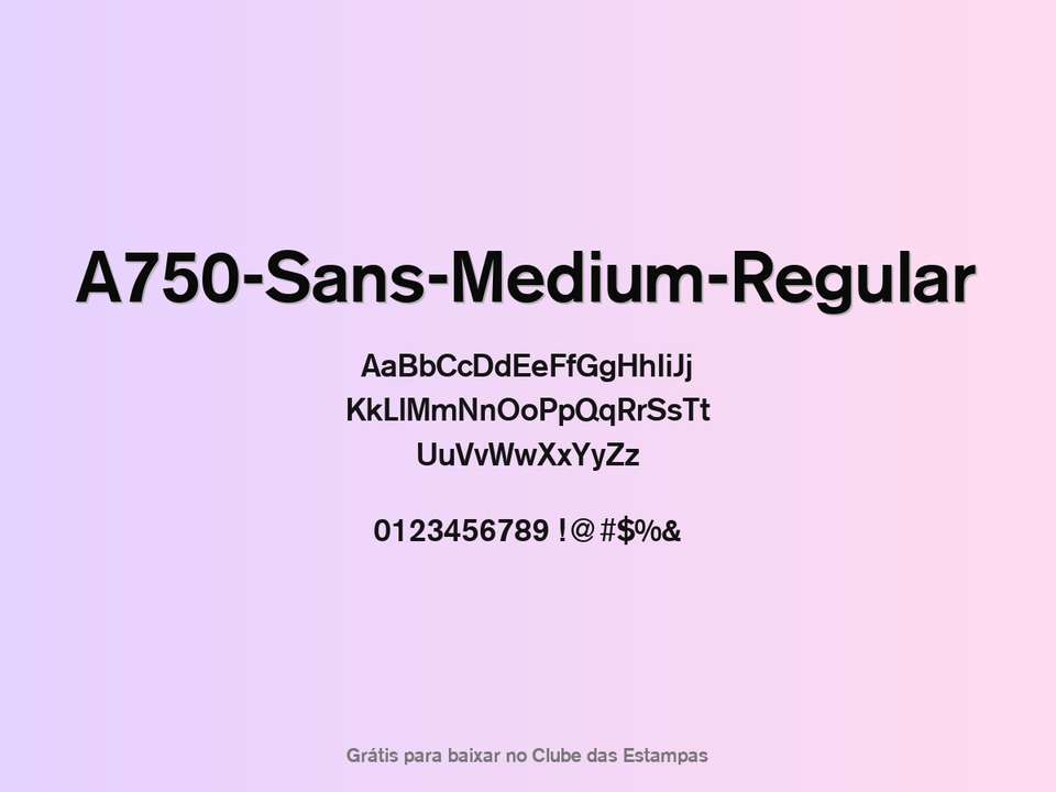 Fonte A750 Sans Medium Regular Grátis Para Baixar