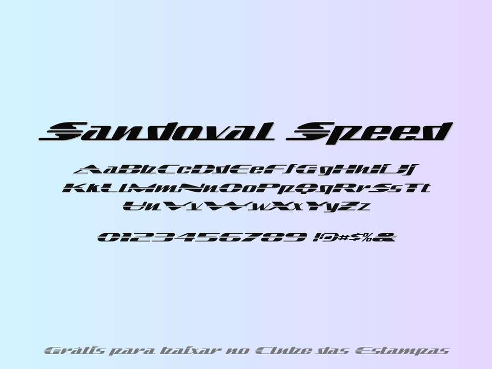 Fonte Sandoval Speed Grátis Para Baixar