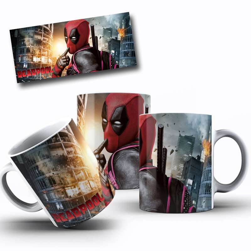 Arte Para Caneca Deadpool Personagem Serie Cartoon 12
