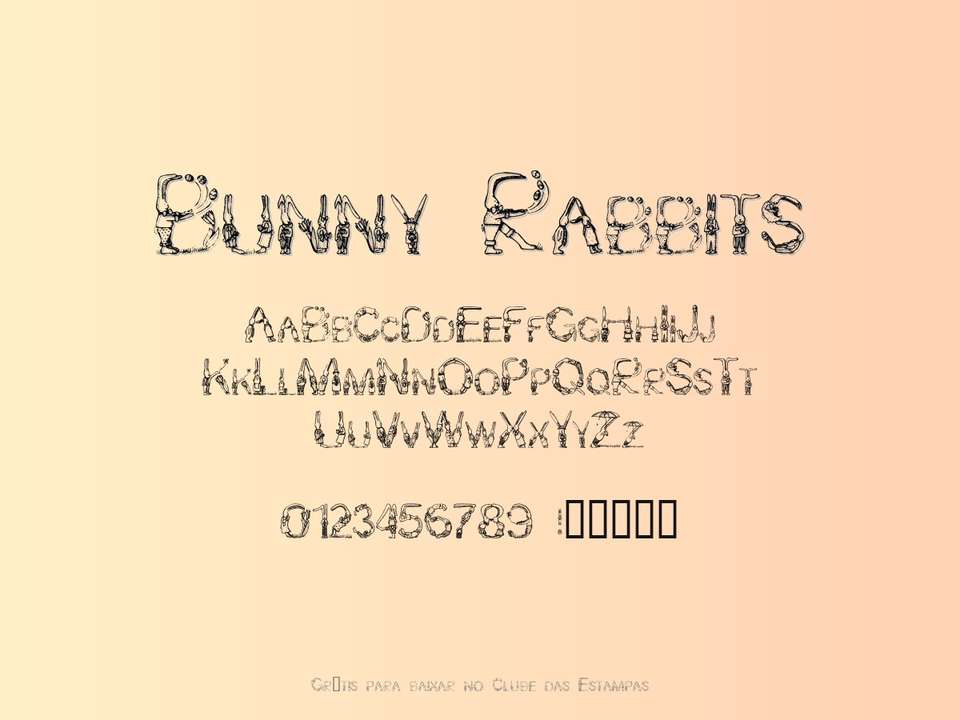 Fonte Bunny Rabbits Grátis Para Baixar