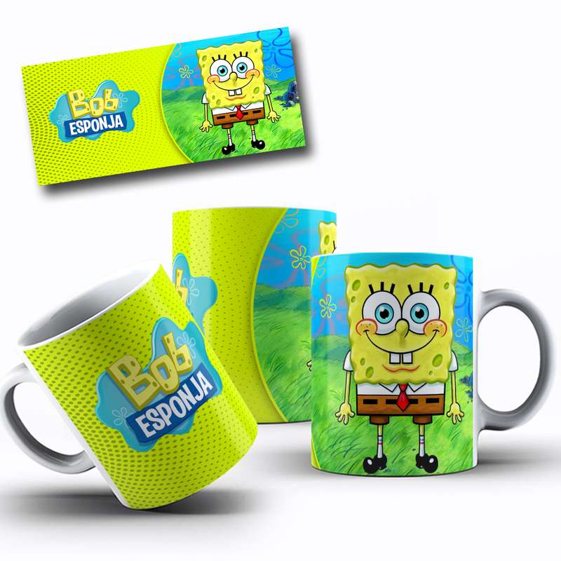 Arte Caneca Desenho Animado Bob Esponja (2)