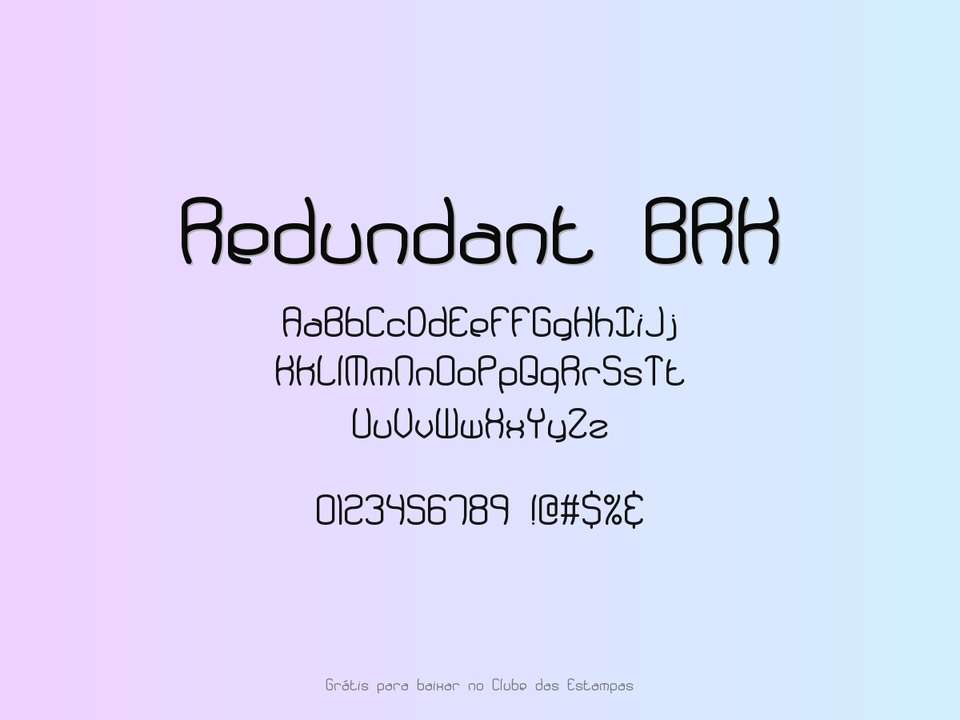 Fonte Redundant Brk Grátis Para Baixar