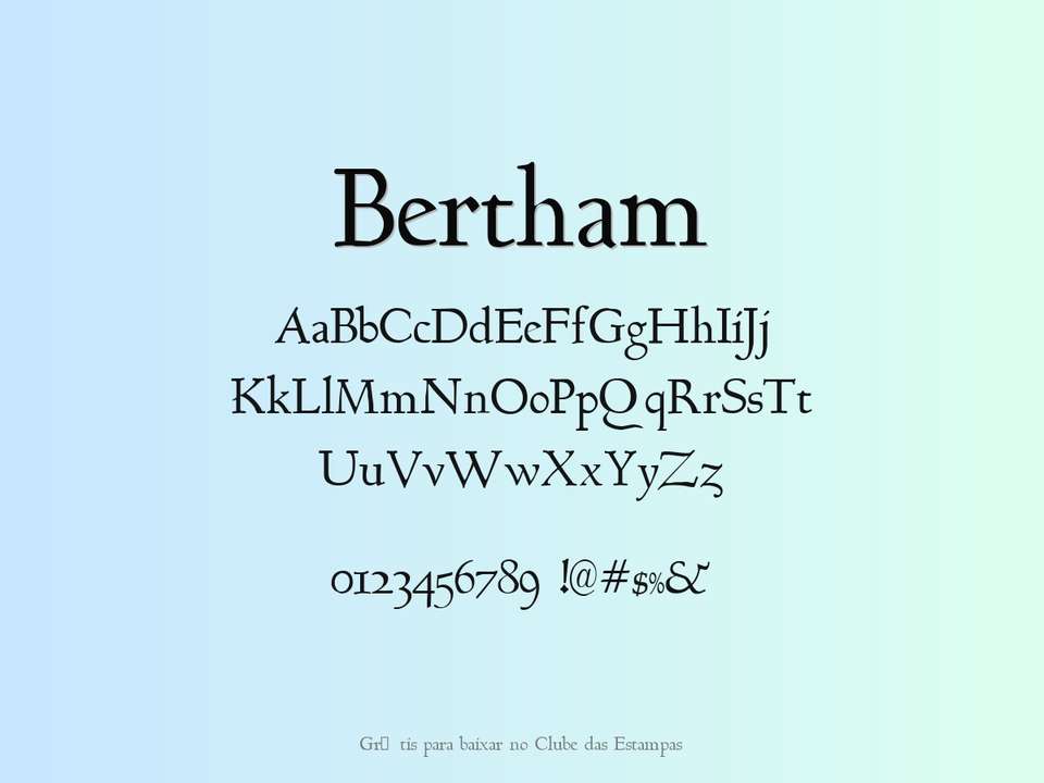 Fonte Bertham Grátis Para Baixar