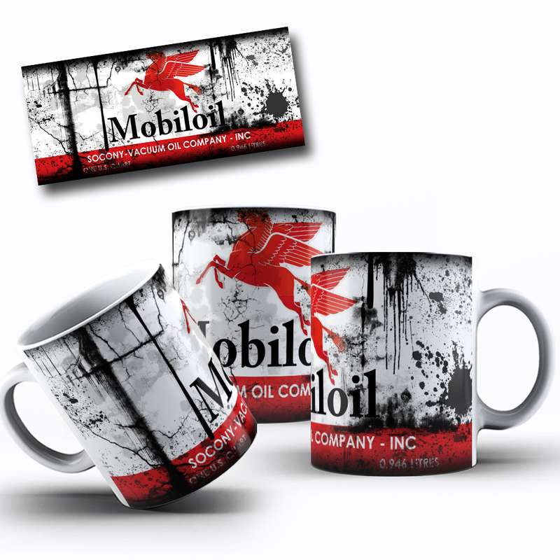 Arte Para Caneca Pegasus, Mobil Oil, Realista 58
