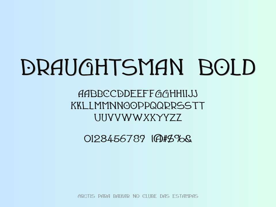 Fonte Draughtsman Bold Grátis Para Baixar