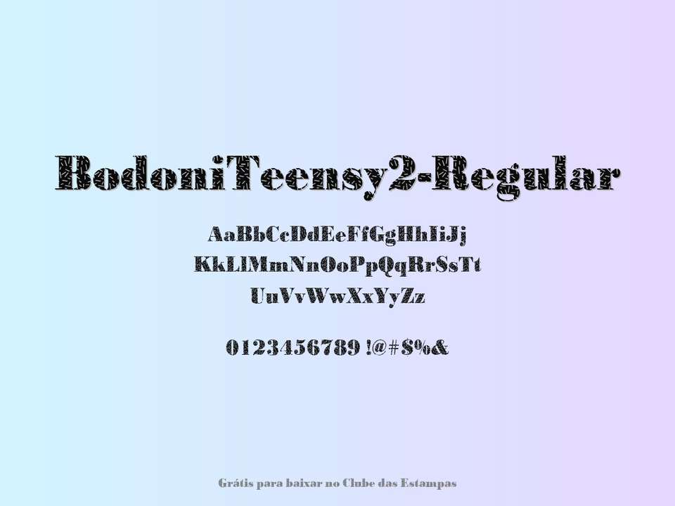 Fonte Bodoniteensy2 Regular Grátis Para Baixar