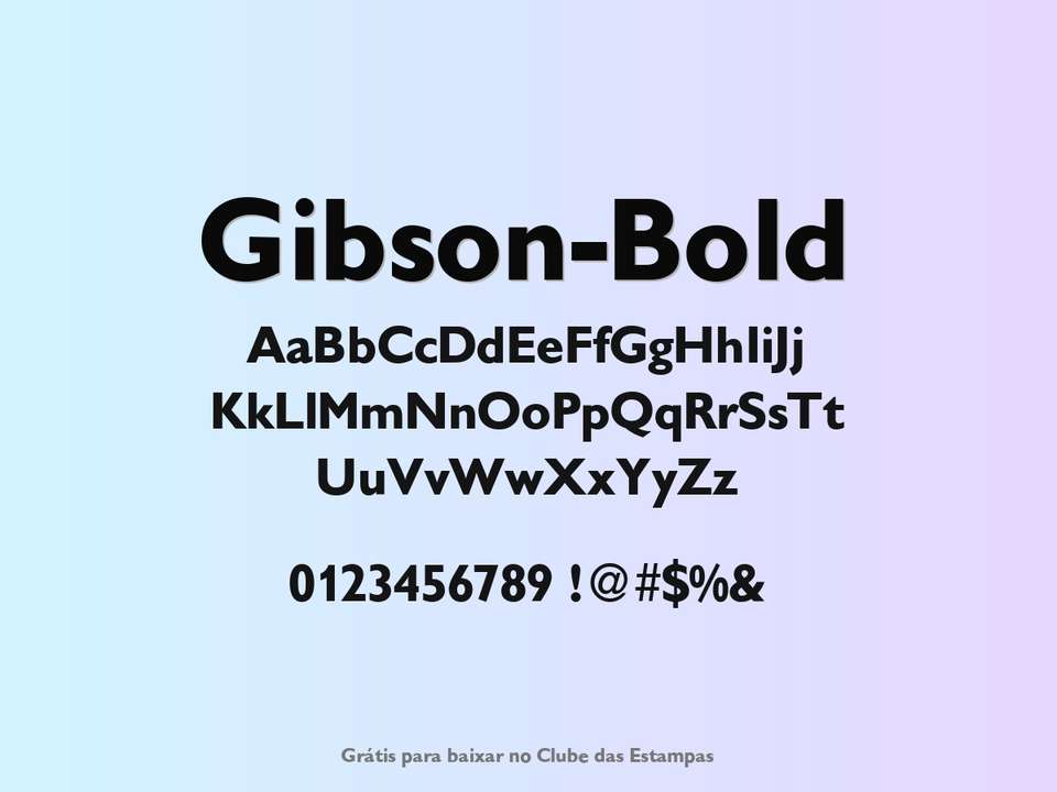Fonte Gibson Bold Grátis Para Baixar