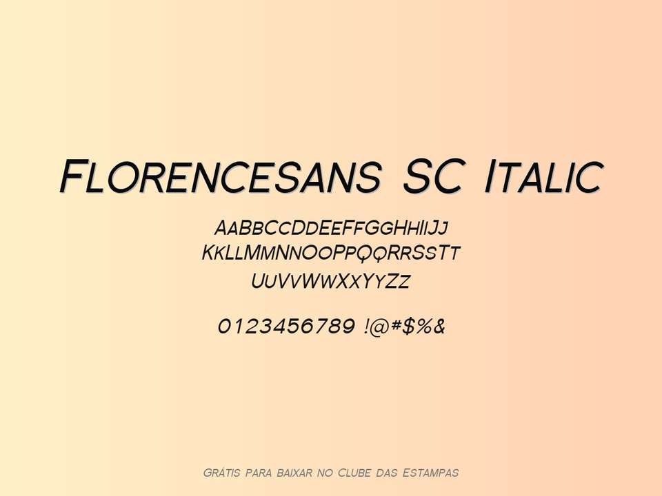 Fonte Florencesans Sc Italic Grátis Para Baixar