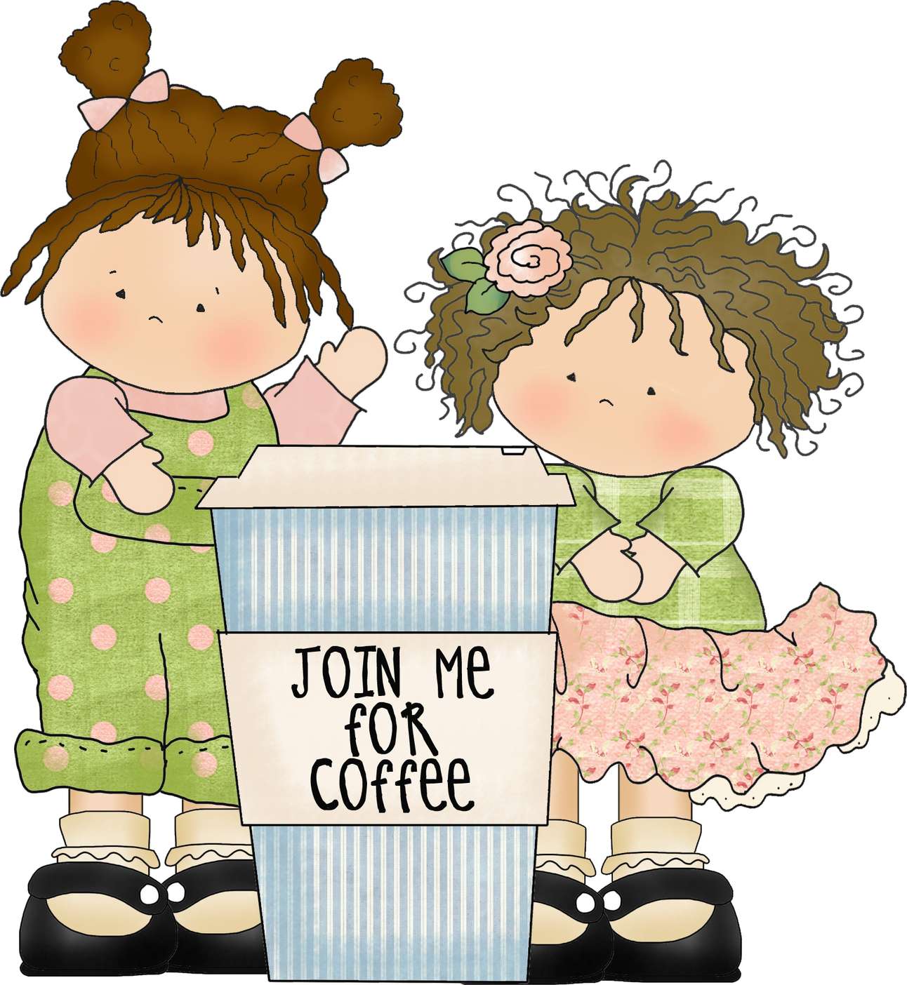 Meninas Convidadas Para Café Amizade Png Grátis Para Baixar