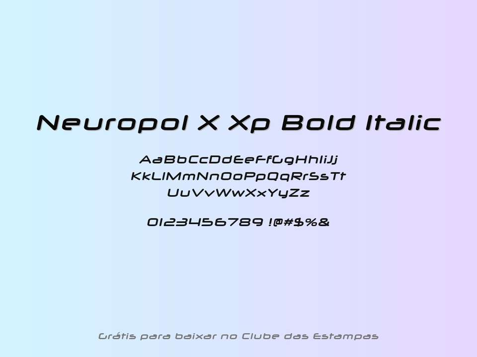 Fonte Neuropol X Xp Bold Italic Grátis Para Baixar