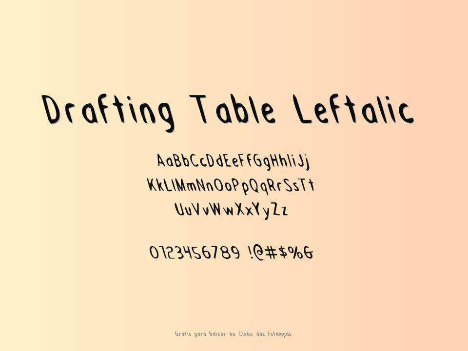 Fonte Drafting Table Leftalic Grátis Para Baixar