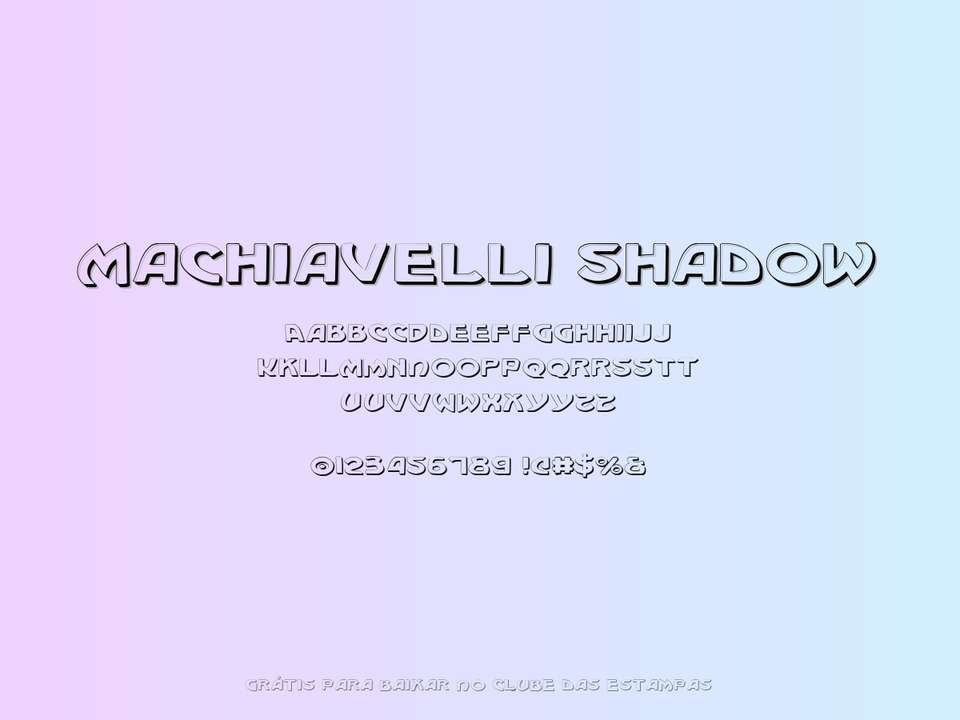 Fonte Machiavelli Shadow Grátis Para Baixar