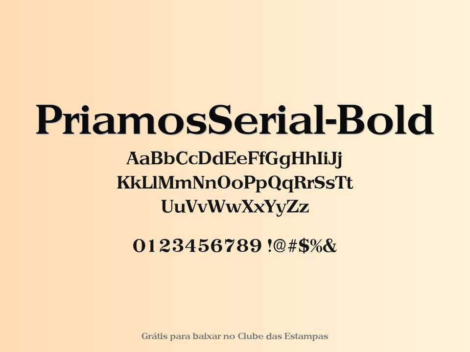 Fonte Priamosserial Bold Grátis Para Baixar