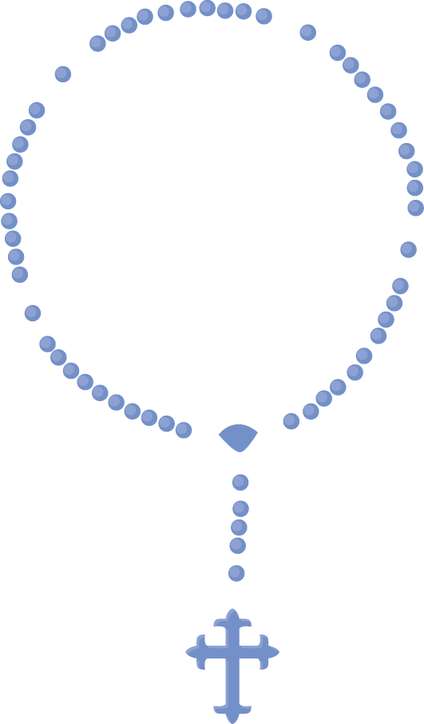 Rosário Decorativo Azul Religioso Png Grátis Para Baixar