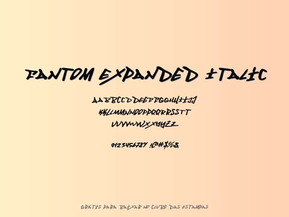 Fonte Fantom Expanded Italic Grátis Para Baixar