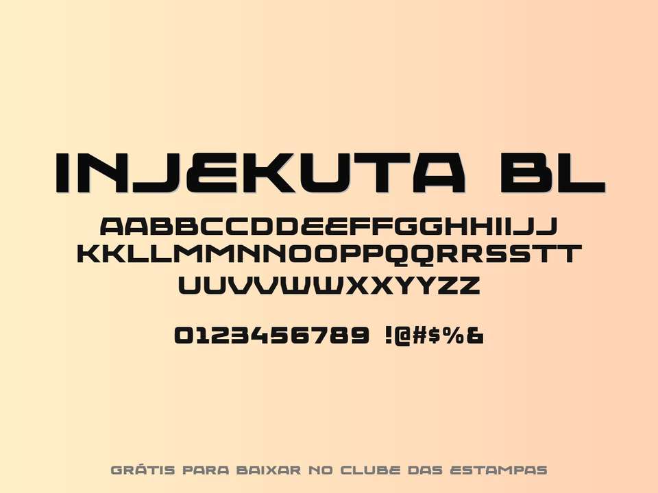 Fonte Injekuta Bl Grátis Para Baixar