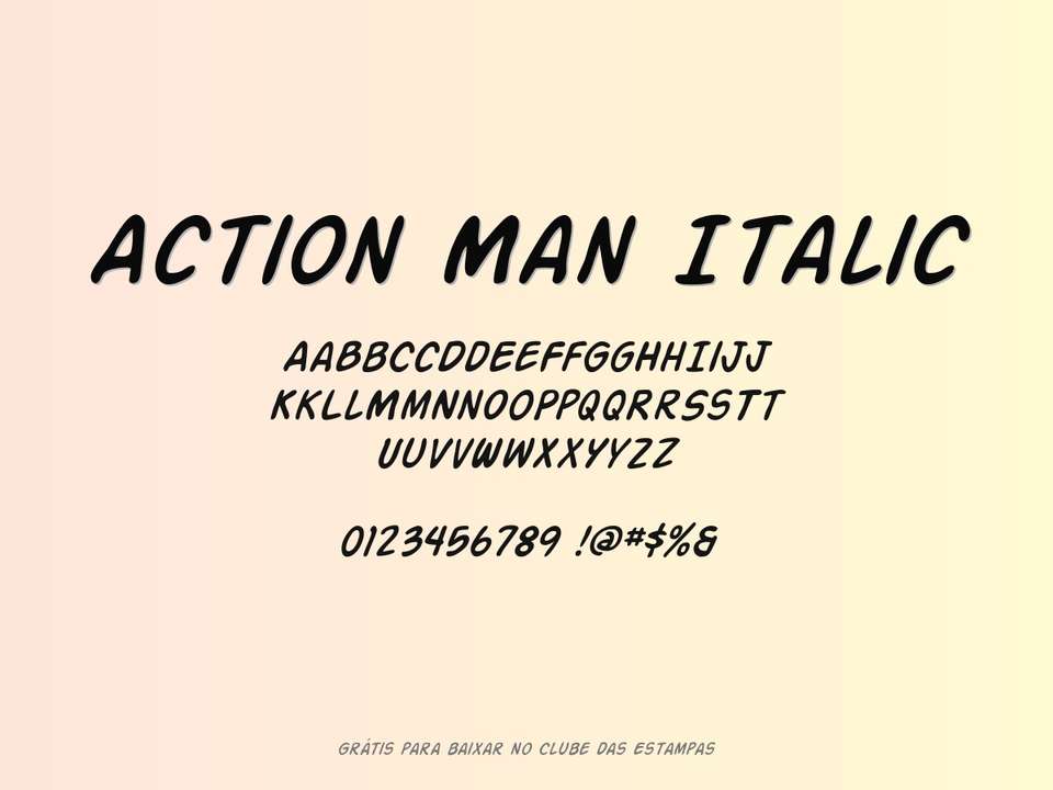 Fonte Action Man Italic Grátis Para Baixar