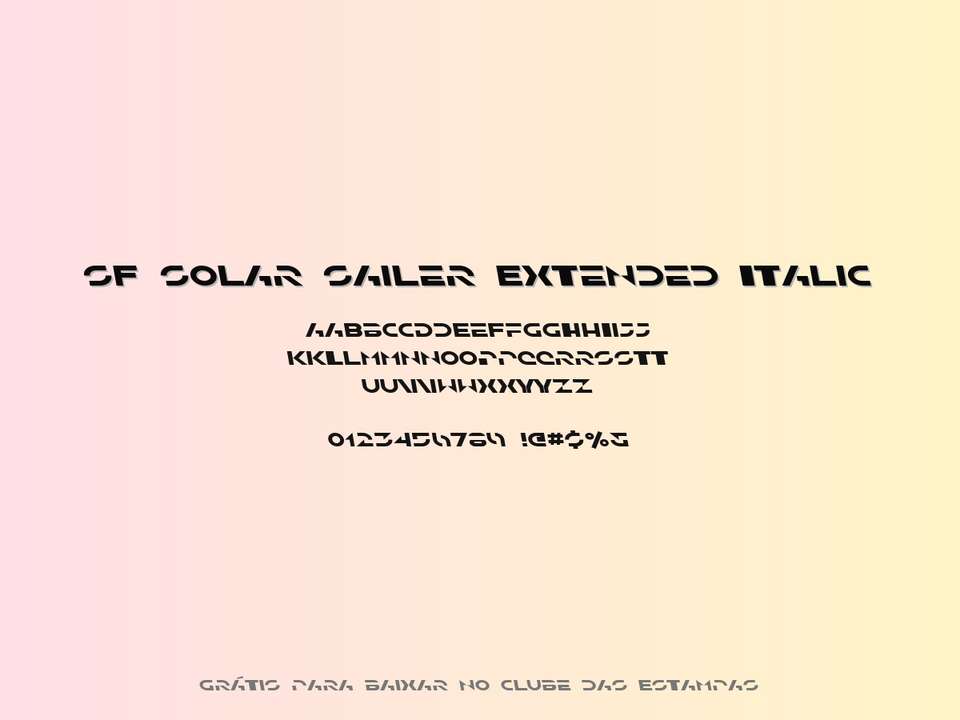 Fonte Sf Solar Sailer Extended Italic Grátis Para Baixar