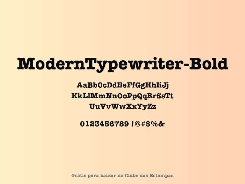 Fonte Moderntypewriter Bold Grátis Para Baixar