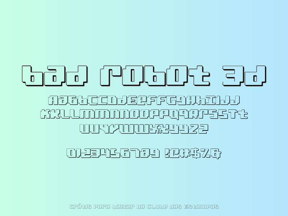 Fonte Bad Robot 3d Grátis Para Baixar