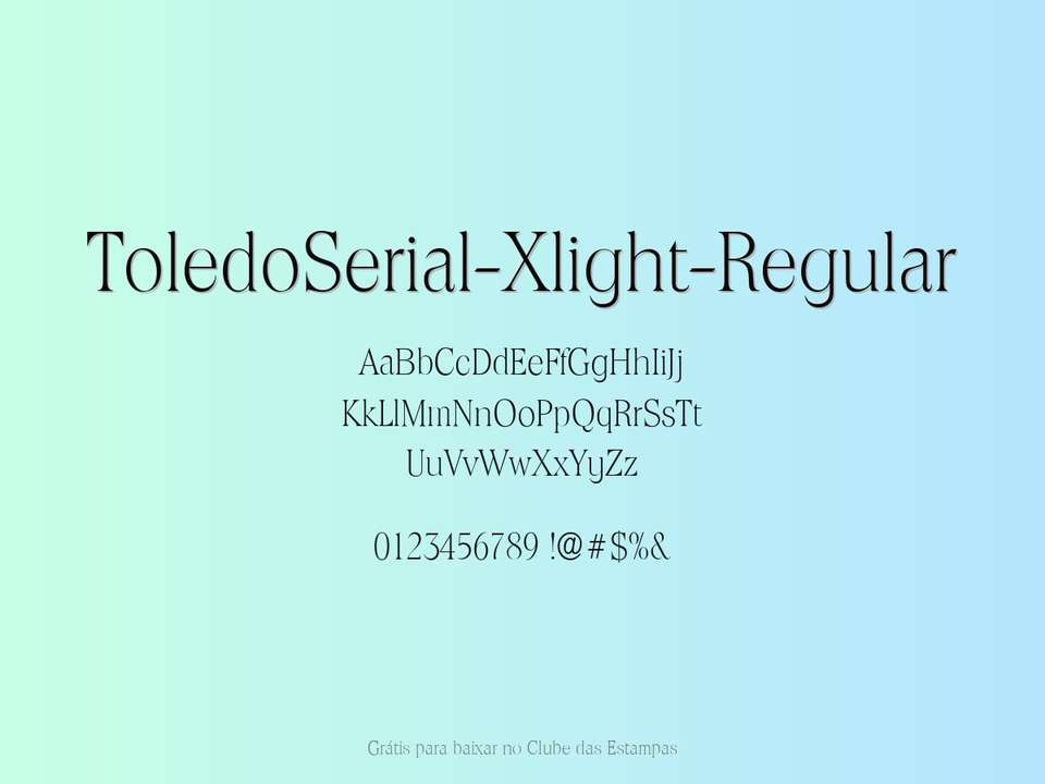 Fonte Toledoserial Xlight Regular Grátis Para Baixar