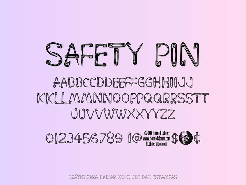 Fonte Safety Pin Grátis Para Baixar