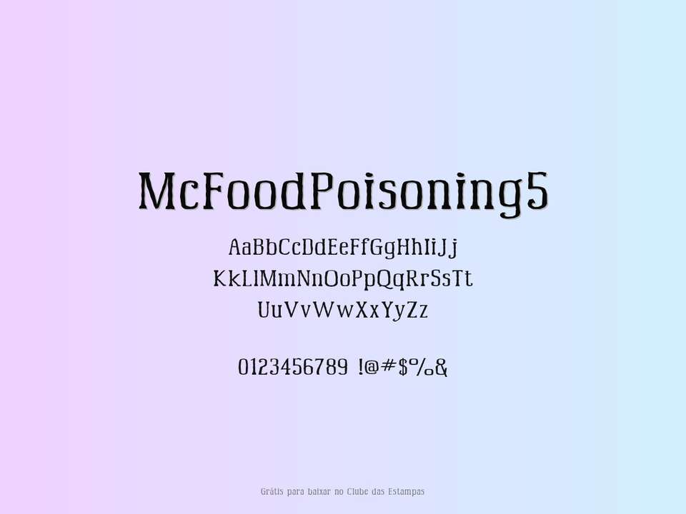 Fonte Mcfoodpoisoning5 Grátis Para Baixar