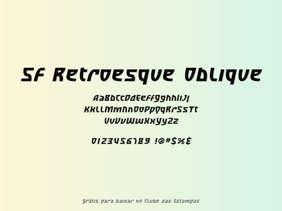Fonte Sf Retroesque Oblique Grátis Para Baixar