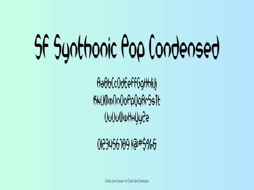 Fonte Sf Synthonic Pop Condensed Grátis Para Baixar
