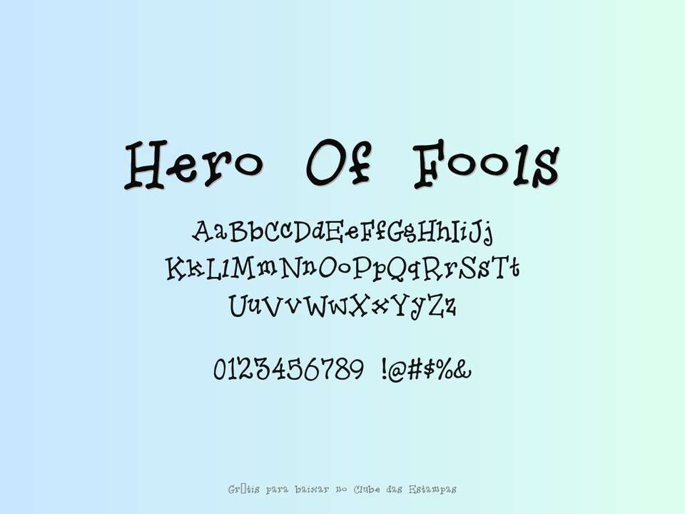 Fonte Hero Of Fools Grátis Para Baixar